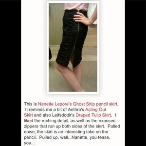 Nanette Lepore Ghost Ship pencil skirt